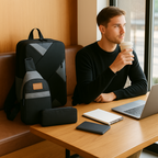 Three-Piece Backpack Set with Matching Clutch and Pencil Case