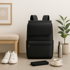 Matte Black Shock-Resistant Hard Shell Laptop Backpack