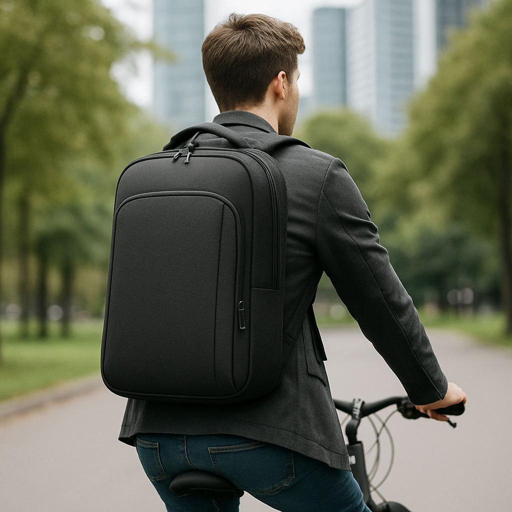 Slanke antidiefstal-reislaptoprugzak met verborgen ritsen
