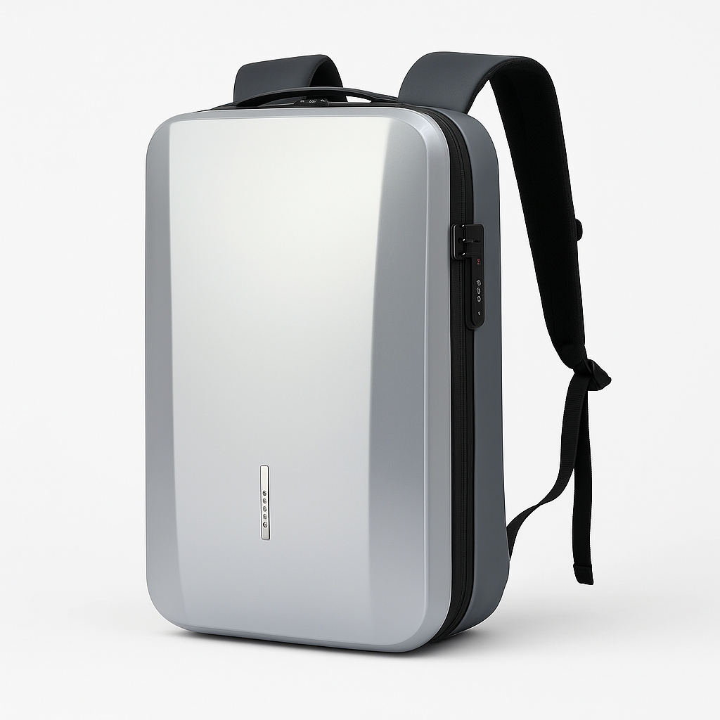 Anti-Theft ABS Hard Shell Laptop Backpack with Built-In Lock