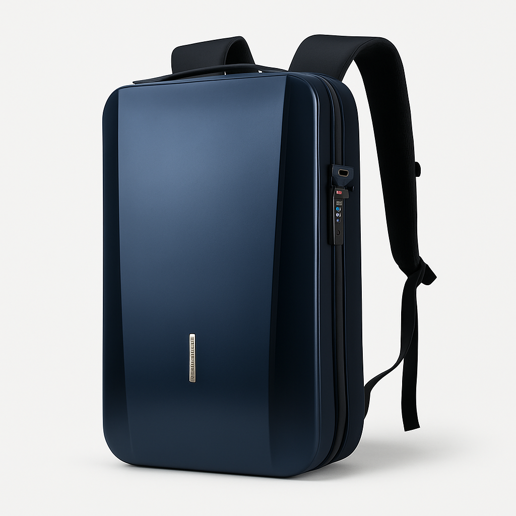 Anti-Theft ABS Hard Shell Laptop Backpack with Built-In Lock