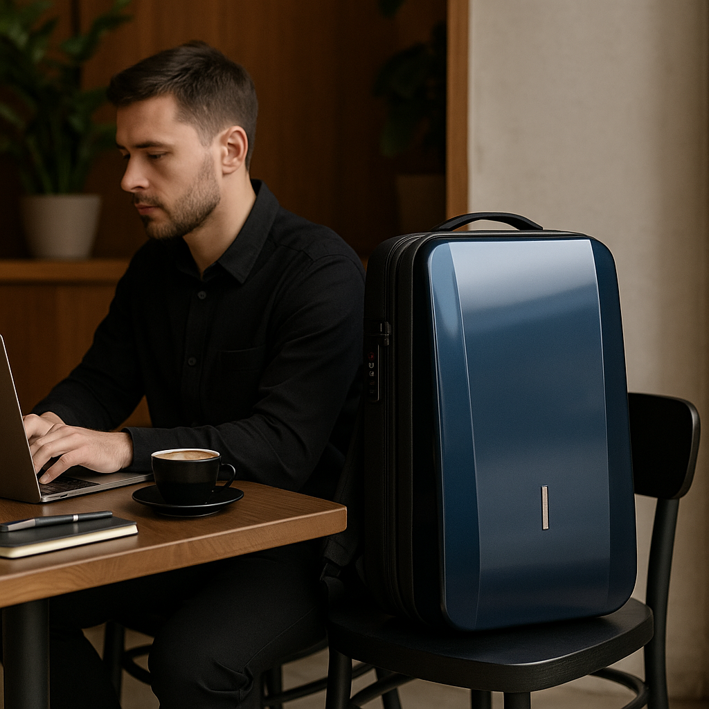 Anti-Theft ABS Hard Shell Laptop Backpack with Built-In Lock