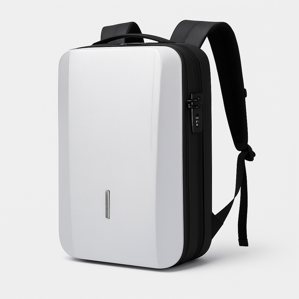 Anti-Theft ABS Hard Shell Laptop Backpack with Built-In Lock