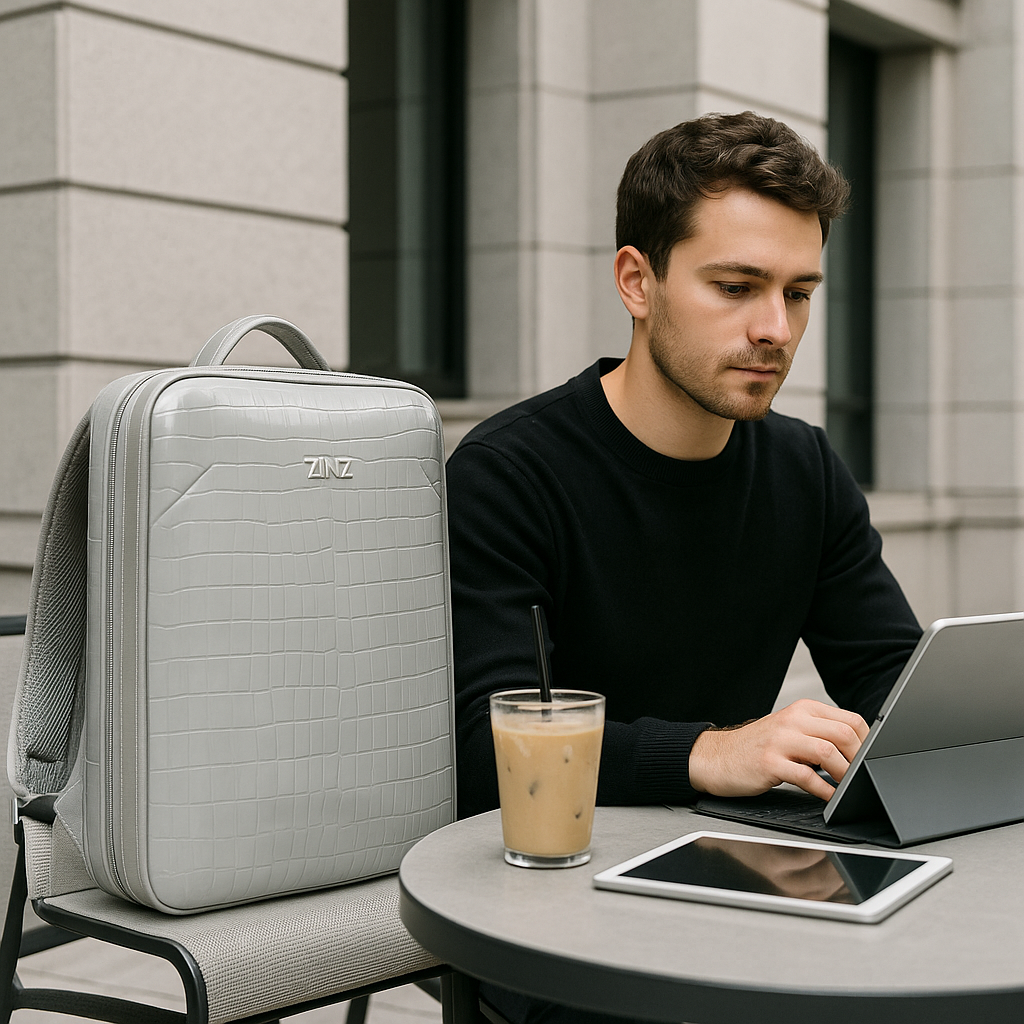Expandable Work Backpack with USB Charging Port