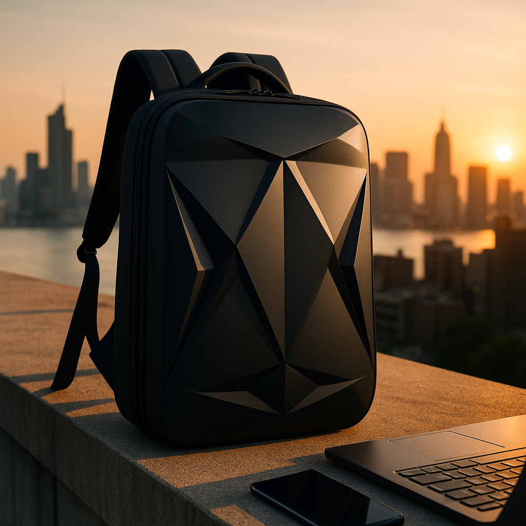 Waterproof ABS Hard Shell 17.3-Inch Laptop Backpack with USB