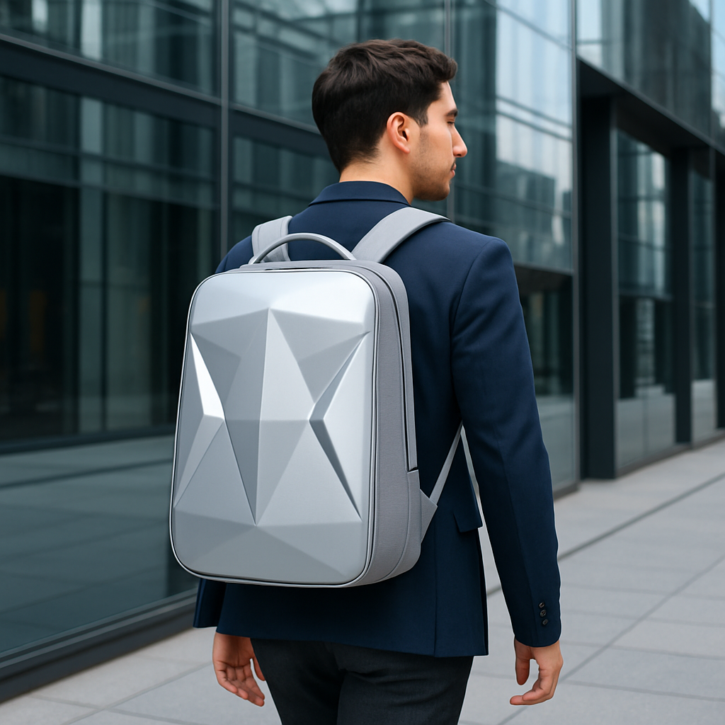 Waterproof ABS Hard Shell 17.3-Inch Laptop Backpack with USB