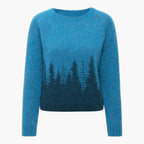 Nordic Pattern Brushed Jumper with a Wide Collar – Sweaters