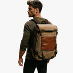 Large Waterproof Camping and Hiking Backpack in Coyote Brown