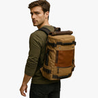 Large Waterproof Camping and Hiking Backpack in Coyote Brown