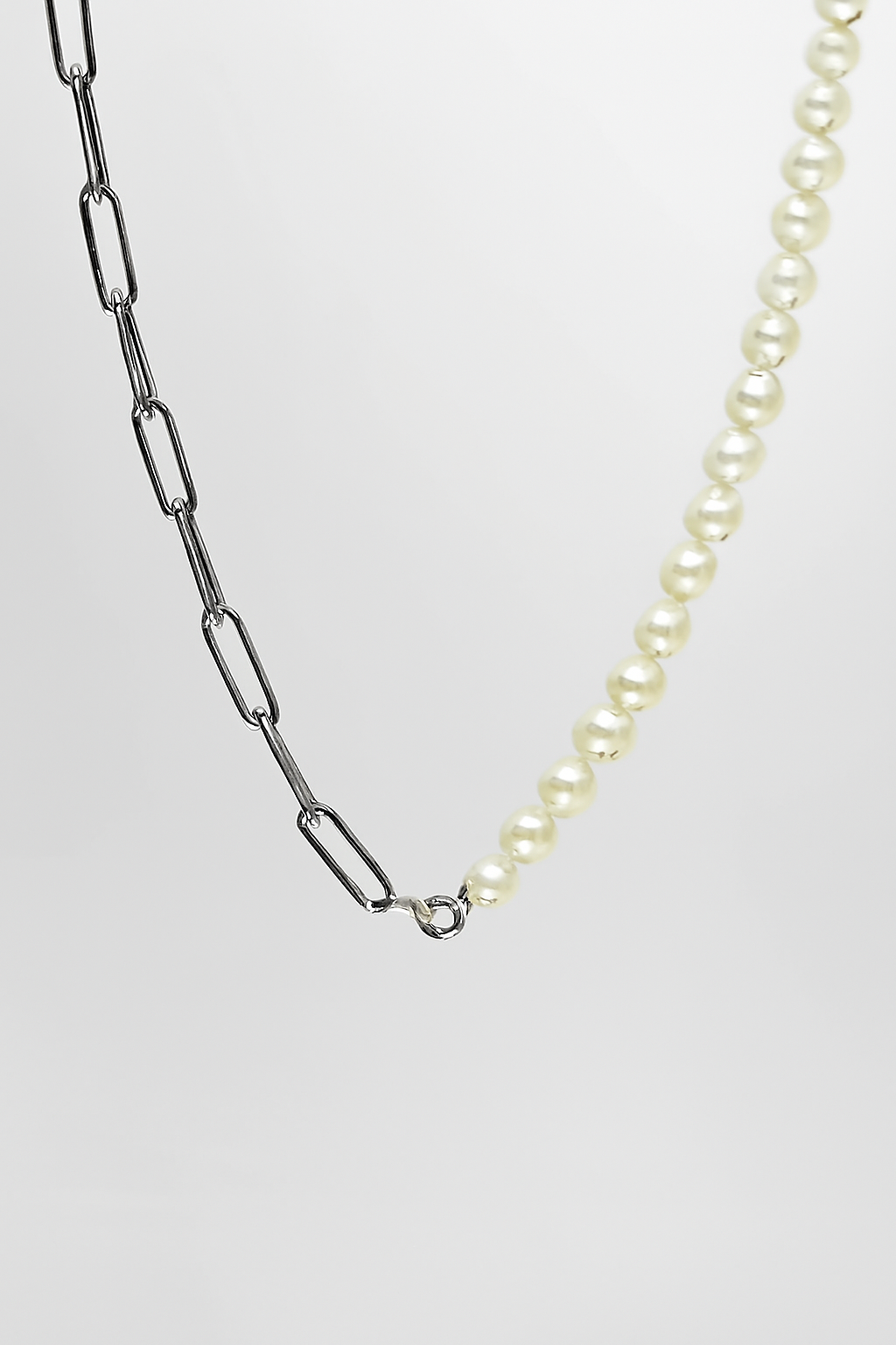 Ketting half parel, half schakel met contrastschakels