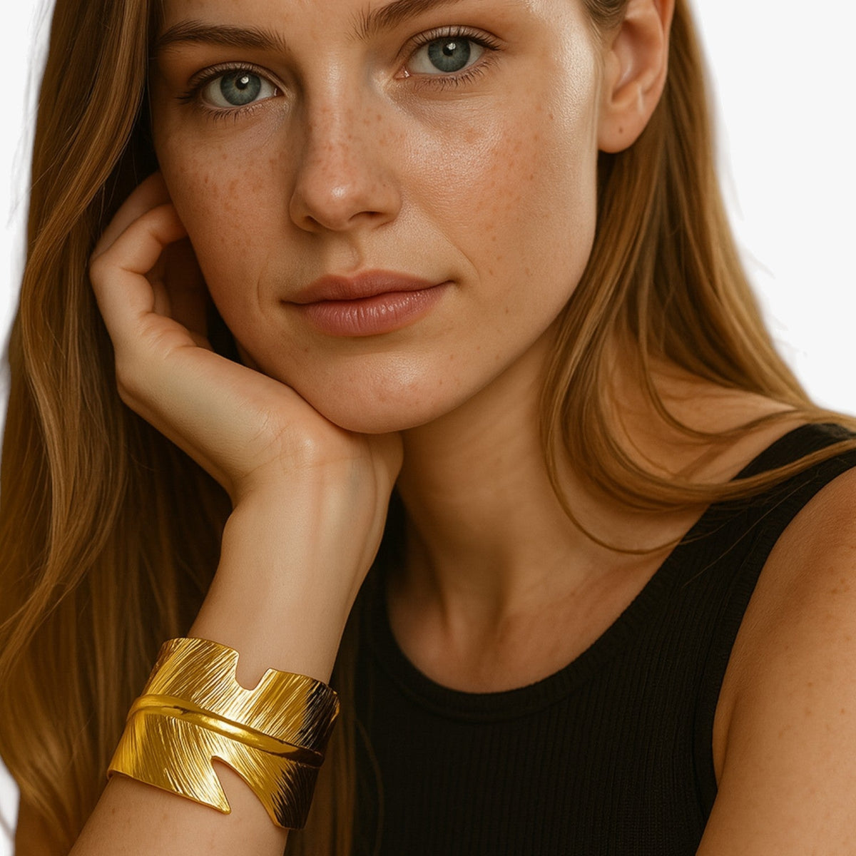 Adjustable Open Cuff Bracelet in Stainless Steel