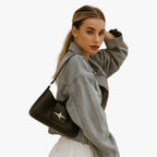 Y2K-Style Black Mini Shoulder Bag with Adjustable Strap