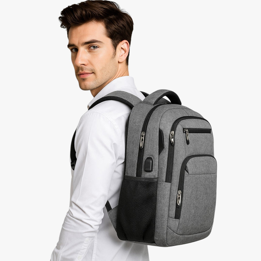 Large Waterproof Laptop Backpack with External USB Port