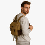 Men's Mini Canvas One-Shoulder Sling Backpack