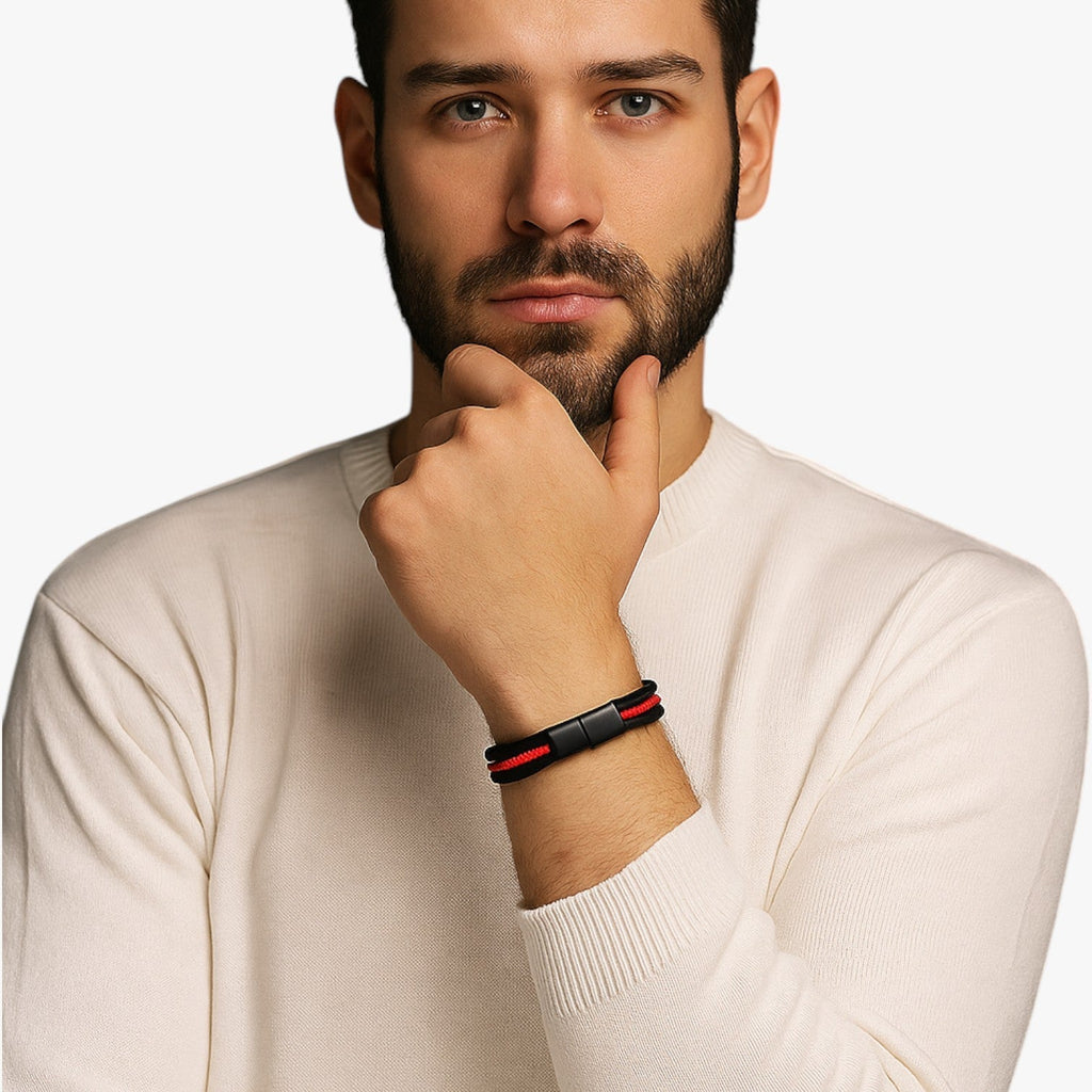 Nautical Rope Bracelet with Knot and Removable Clasp