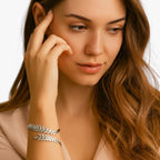 Laurel Leaf Cuff Bracelet with Adjustable Fit