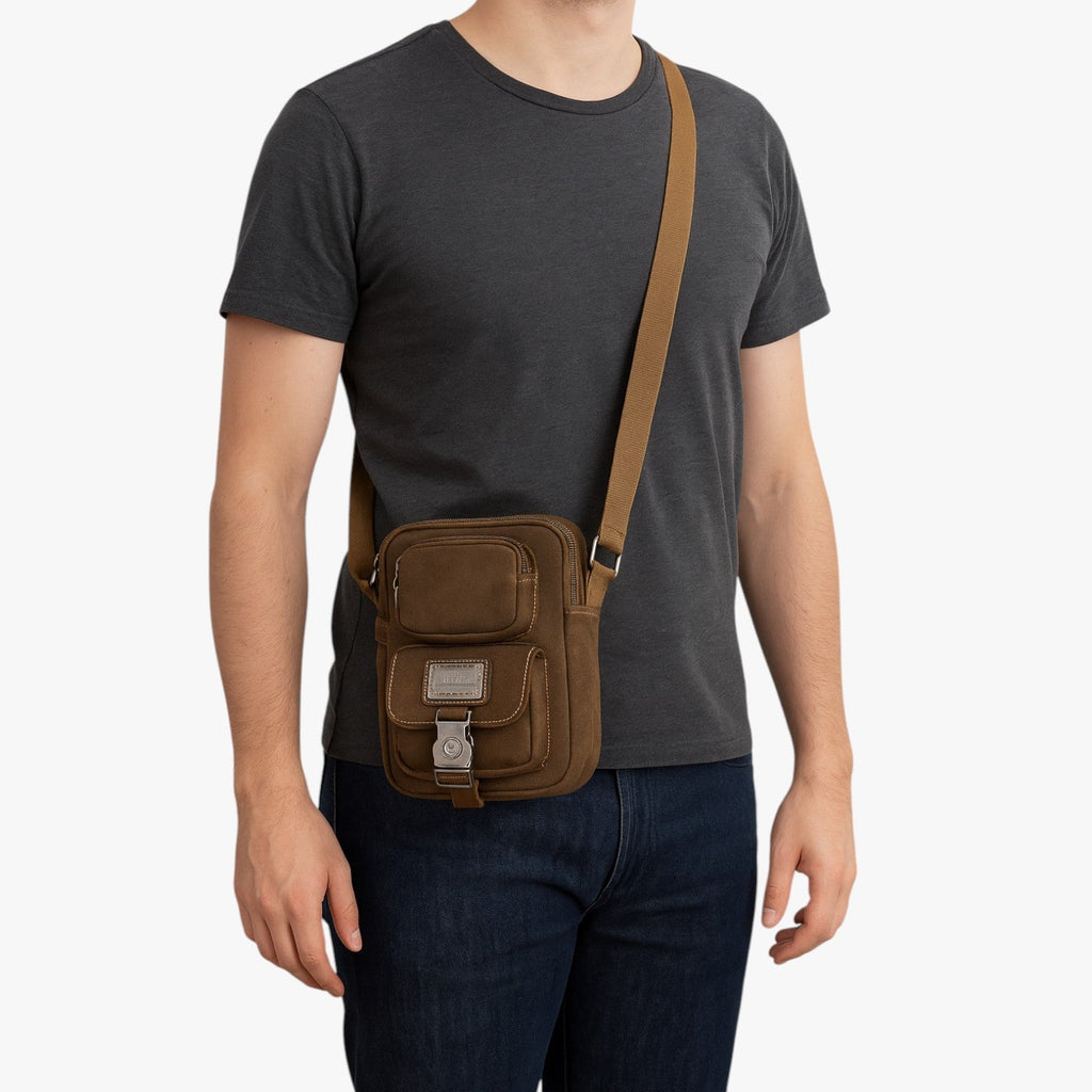 Geweven stoffen handsfree crossbody-reistas