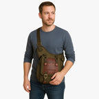 Men's Lightweight Vintage Nylon Messenger Bag