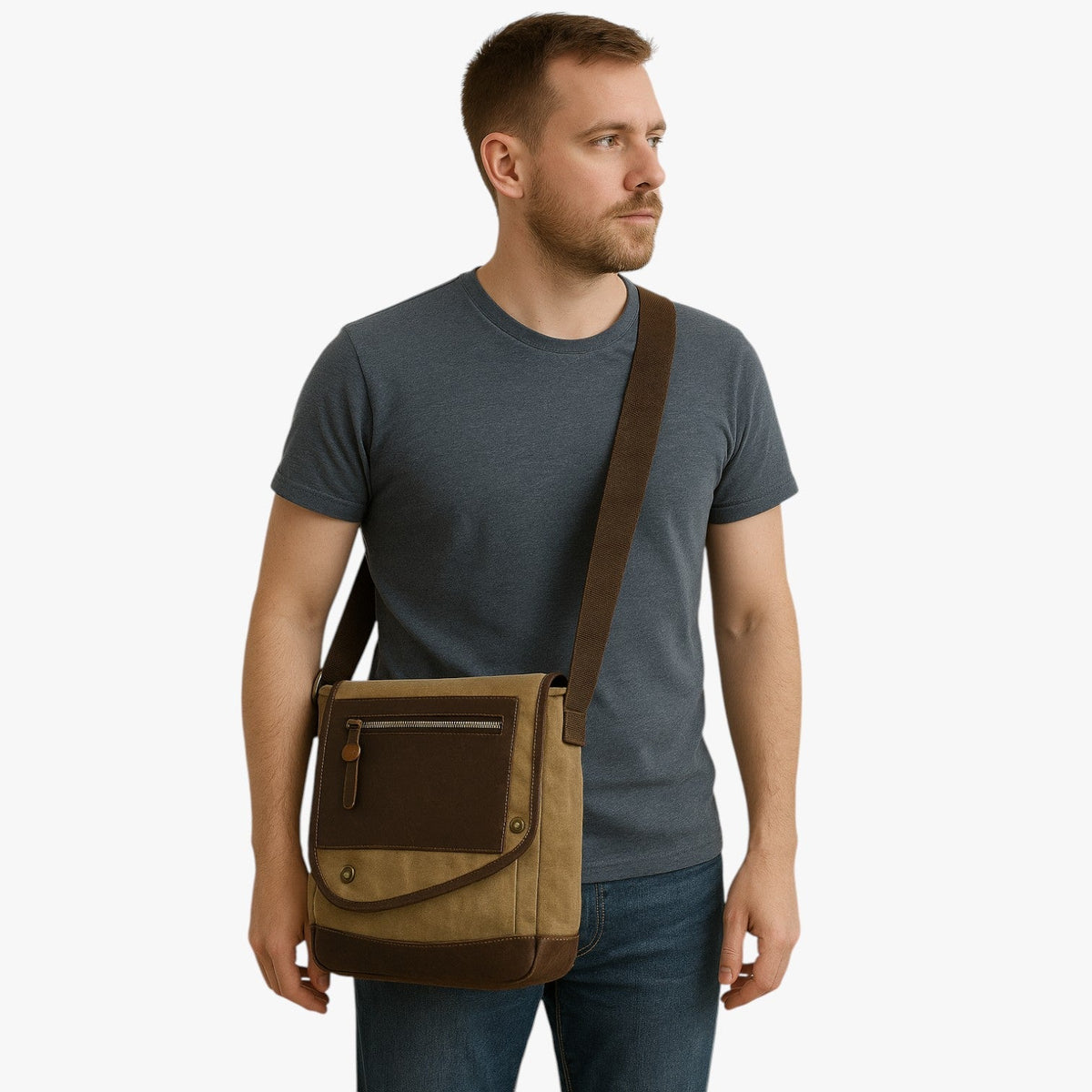 Vintage Waxed Canvas Anti-Theft Travel Shoulder Bag