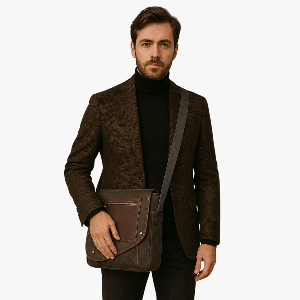 Vintage Waxed Canvas Anti-Theft Travel Shoulder Bag