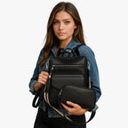 Elegant Soft Leather Backpack with Laptop Space