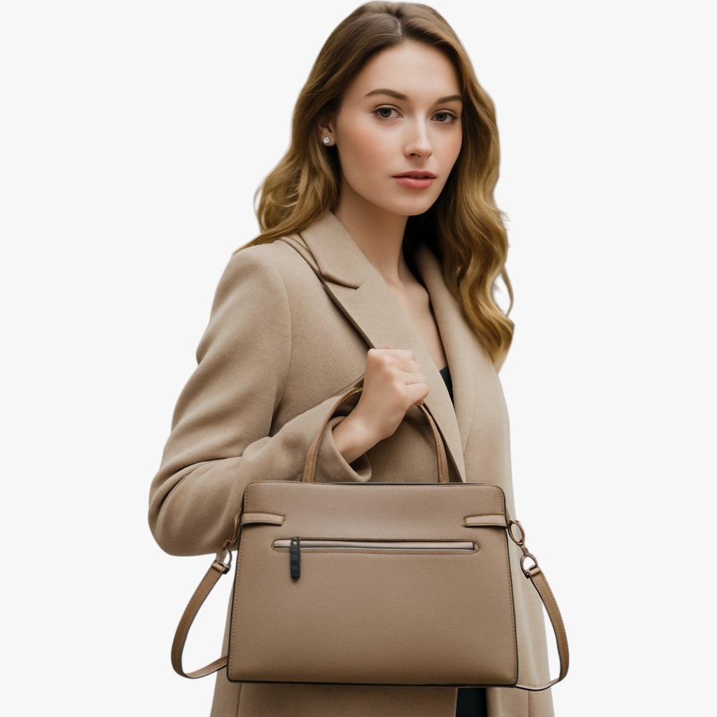 Genuine Cowhide Leather Slim Everyday Handbag