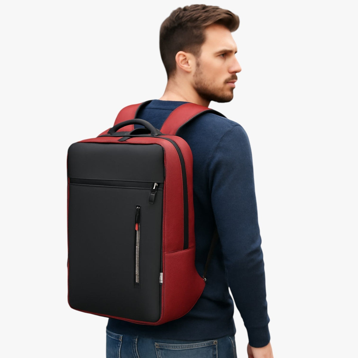 Men's Waterproof 15.6-Inch Laptop Backpack with USB Port
