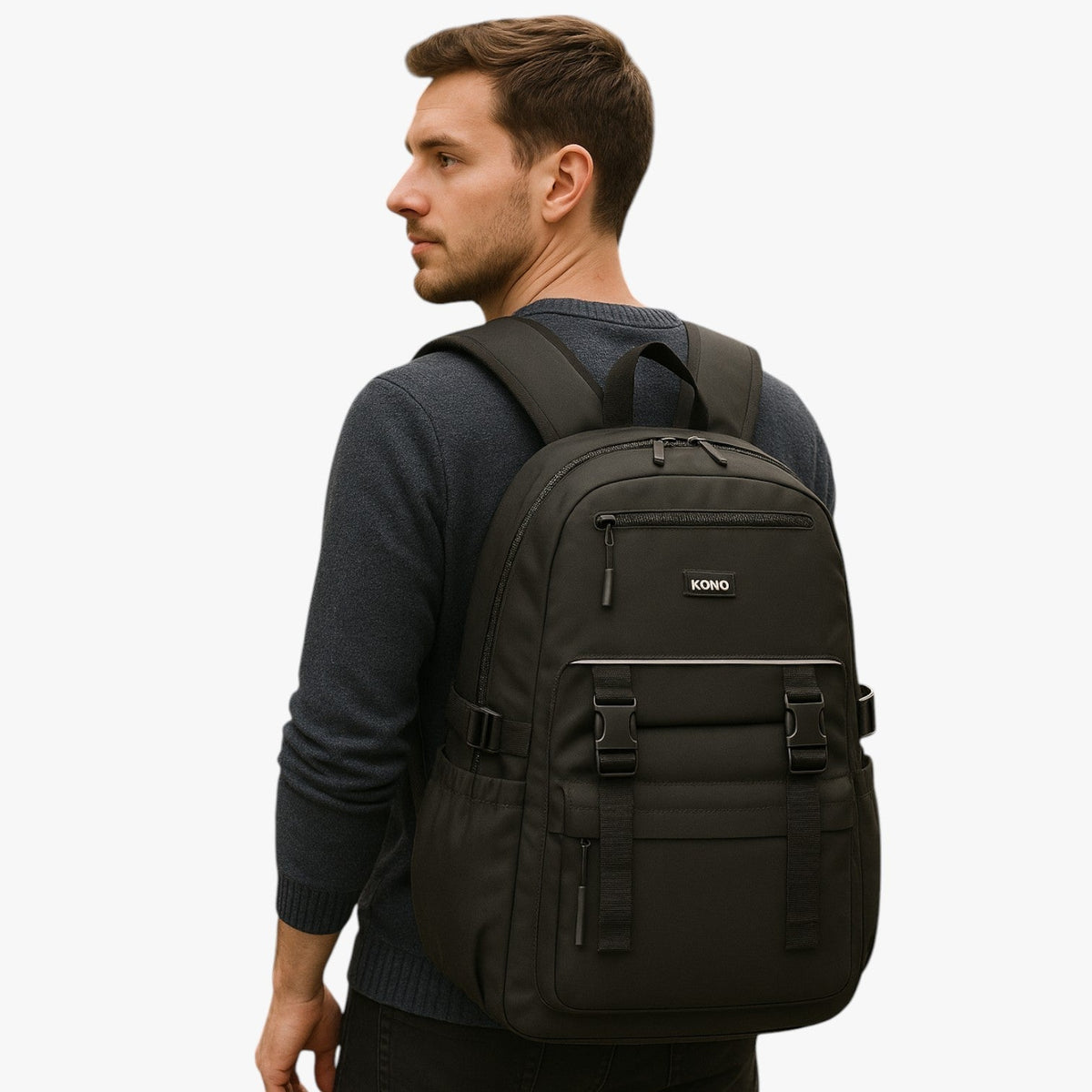 Water-Resistant Multi-Pocket City Laptop Backpack
