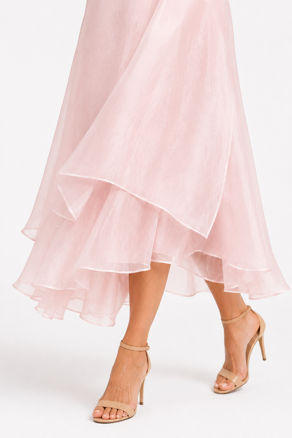 Open-Neckline Dress with a Flowing, Lightly Draped Cut