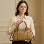 Women's Simple Soft Leather Everyday Handbag