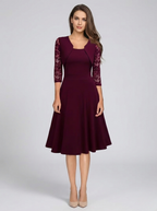 Lace Dress with Delicate Trims and a Flattering Soft Cut