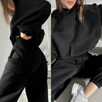 Hoodie and Jogger Set with Cargo Pockets and Relaxed Fit