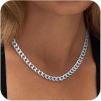 Chunky Cuban Link Necklace in Two Metal Tones