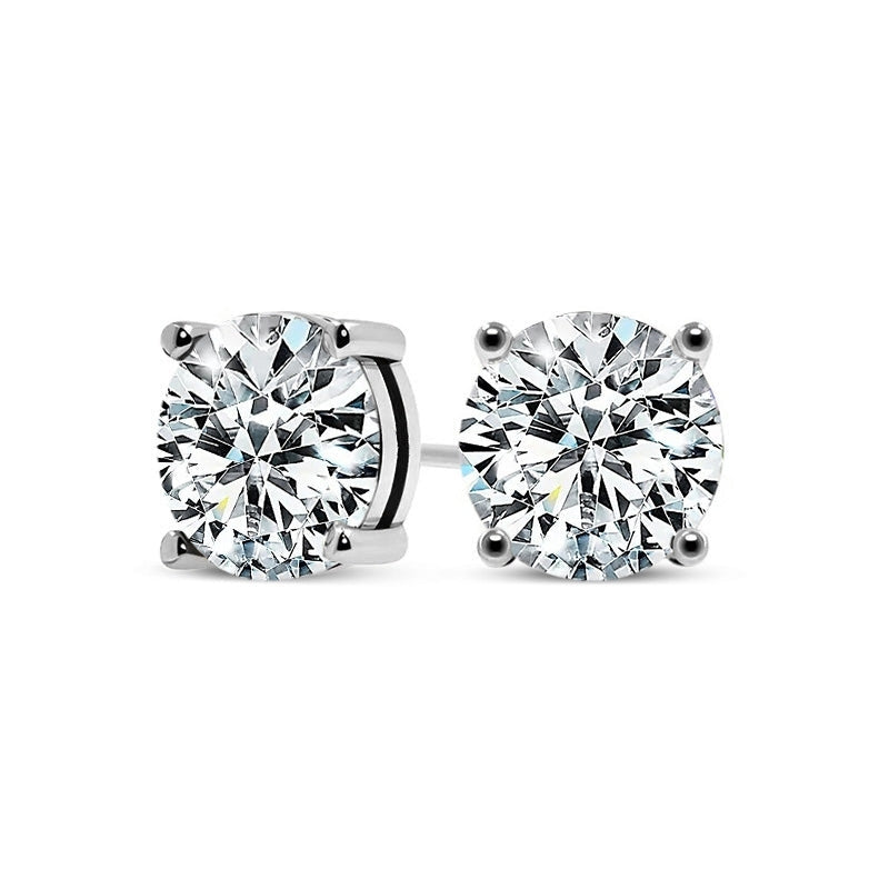 Four-Prong Solitaire Stud Earrings