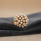 Classic Inlaid Pearl Gold-Tone Ring