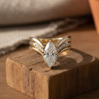 Drop Crown Gold-Tone Ring