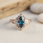 Blue Crystalline Statement Ring