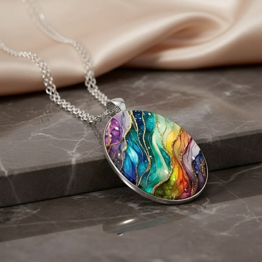 Kleurrijke ketting met ronde stenen