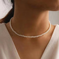 Zilverkleurige kralenketting