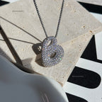 Pavé Bubble Initial Necklace