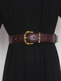 Mock-Croc Waist Belt in Faux Leather
