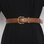 Mock-Croc Waist Belt in Faux Leather