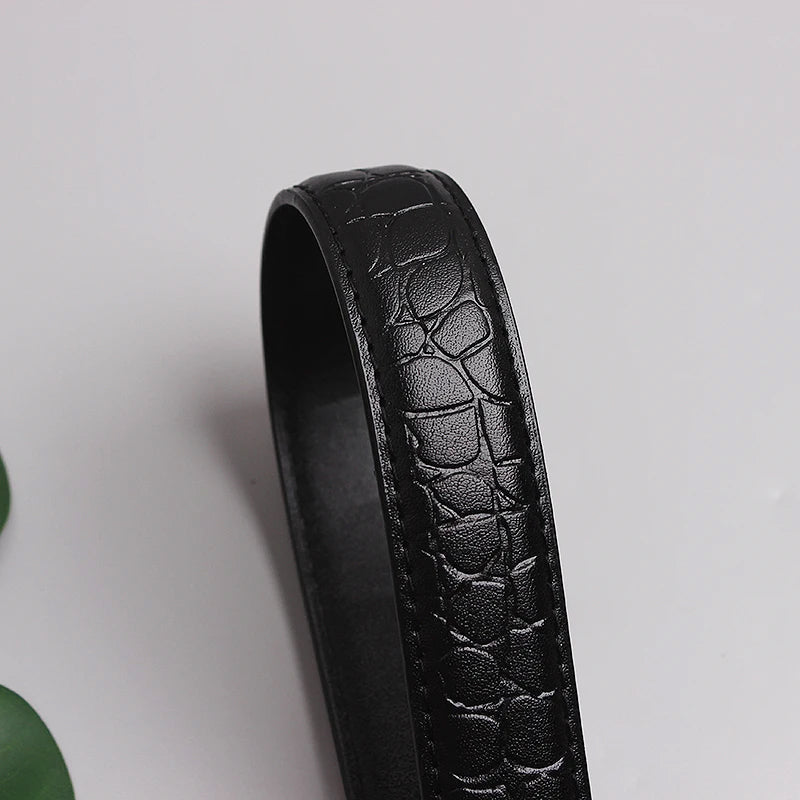 Mock-Croc Waist Belt in Faux Leather