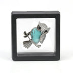 Crystal Owl Pendant Necklace in Many Stones