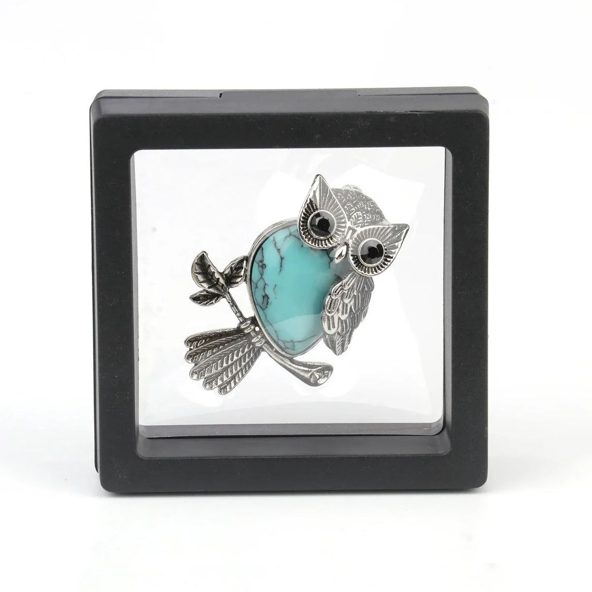 Crystal Owl Pendant Necklace in Many Stones