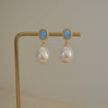 Vintage-Style Olive Crystal and Pearl Earrings