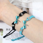 Handwoven Dragonfly Charm Bracelet