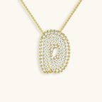 Pavé Bubble Initial Necklace