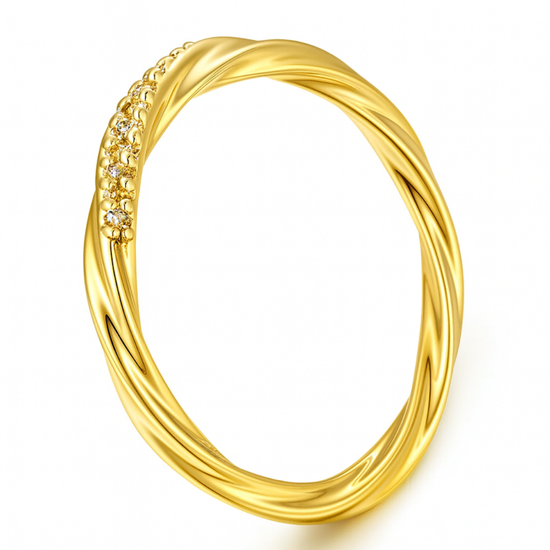 Twisted Spiral Wire Ring