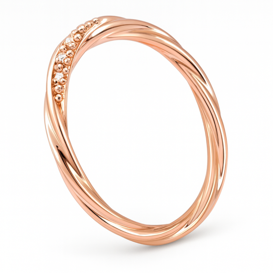 Twisted Spiral Wire Ring